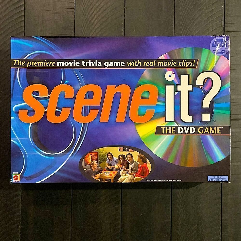 1st Edition, “Scene It”, 2 (or more) Player Interactive Family Game (Ages 13+).